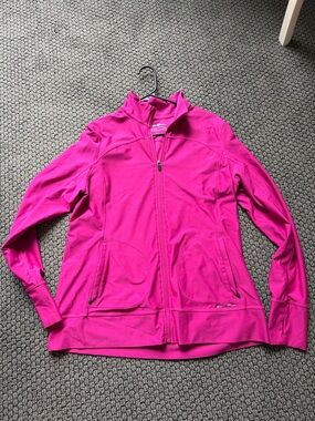 Eddie Bauer Bright Fuchsia Full-Zip Motion Athletic Lightweight Jacket